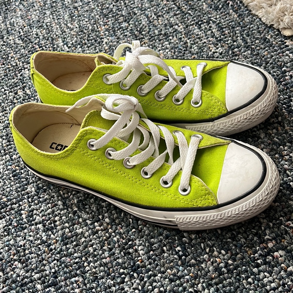 Lime Green converse shoes